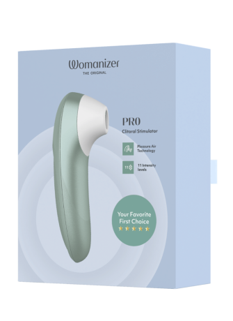 Stimulateur clitoridien sans contact  Pro turquoise 11 intensités – Womanizer